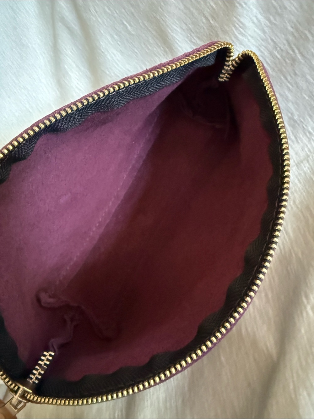 Portland Leather Co Women's Purple Zip Pouch